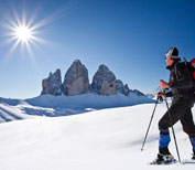 Three Peaks snowshoe touring